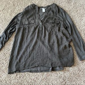 H&M Forest Green Blouse